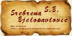 Srebrena Bjelopavlović vizit kartica